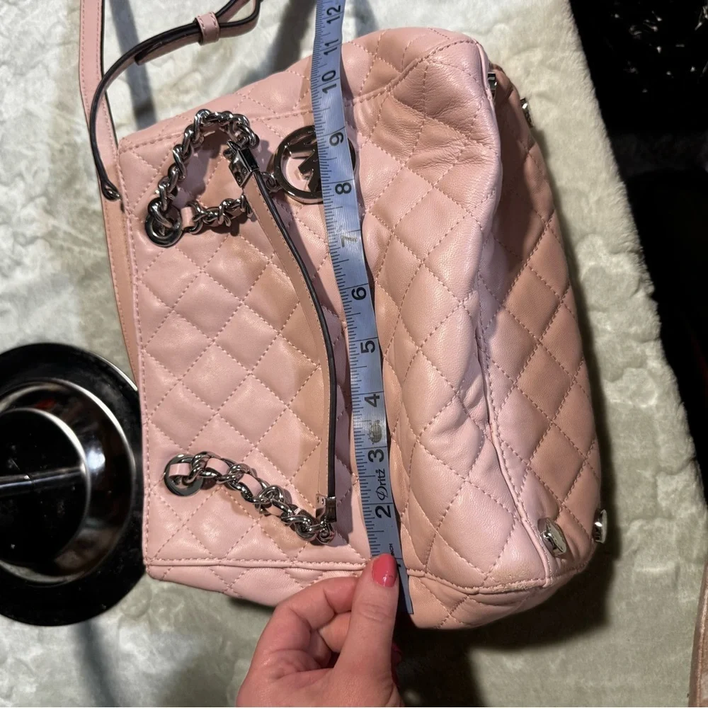 Michael Kors 30H5GAHT1L Susannah Quilted Blossom Leather Small Tote Women's Bag